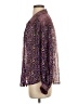 Free People 100% Polyester Paisley Purple Long Sleeve Blouse Size S - photo 5