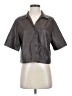 Apparis Metallic Gray Short Sleeve Blouse Size S - photo 1