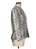 Joie 100% Silk Snake Print Gray Long Sleeve Silk Top Size M - photo 4