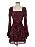 Lulus 100% Polyester Stars Burgundy Cocktail Dress Size S - photo 1