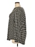 Anne Klein Houndstooth Black Long Sleeve Blouse Size 2X - photo 5