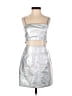 AMYLYNN Metallic Silver Cocktail Dress Size S - photo 1