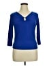 Style&Co Blue 3/4 Sleeve Top Size XL - photo 1
