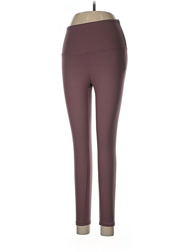 Pre-owned Zobha Active Pants In Burgundy