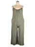 Anrabess Solid Green Jumpsuit Size L - photo 1