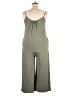 Anrabess Solid Green Jumpsuit Size L - photo 2