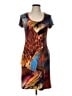 Bali Graphic Brown Cocktail Dress Size 10 - photo 1