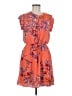 DR2 100% Polyester Print Orange Pink Casual Dress Size M - photo 1