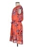 DR2 100% Polyester Print Orange Pink Casual Dress Size M - photo 5