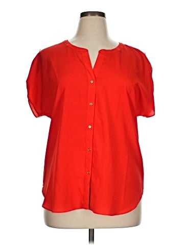 Calvin Klein Short Sleeve Blouse (view 1)