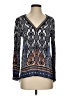 Hale Bob Blue Long Sleeve Blouse Size S - photo 1