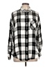 Express 100% Rayon Plaid Silver Long Sleeve Button-Down Shirt Size L - photo 1