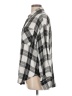 Express 100% Rayon Plaid Silver Long Sleeve Button-Down Shirt Size L - photo 5