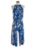 London Times 100% Polyester Print Blue Jumpsuit Size 4 - photo 2