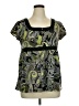 Apt. 9 Paisley Green Short Sleeve Blouse Size XL - photo 1