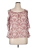 Soprano 100% Polyester Pink 3/4 Sleeve Blouse Size 1X - photo 1
