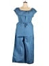 Vonda Solid Blue Jumpsuit Size 4X - photo 1