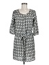 Collective Concepts 100% Polyester Print Black Casual Dress Size M - photo 1
