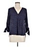 West Kei 100% Polyester Blue 3/4 Sleeve Blouse Size M - photo 1