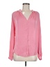 Gap 100% Polyester Pink Long Sleeve Blouse Size M - photo 1