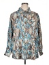 Assorted Brands 100% Rayon Paisley Blue Long Sleeve Blouse Size XL - photo 1