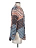 Unbranded 100% Rayon Paisley Blue Long Sleeve Blouse Size XS - photo 4