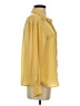 Crescent 100% Polyester Color Block Yellow Long Sleeve Blouse Size XS - photo 4