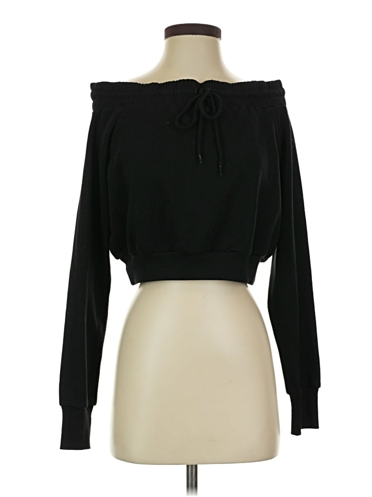 Pre-owned Forever 21 Long Sleeve Blouse In Black