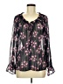 VICI 100% Polyester Black Long Sleeve Blouse Size M - photo 1