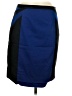 Express Design Studio Color Block Blue Casual Skirt Size 6 - photo 1