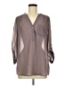 Maurices 100% Polyester Gray 3/4 Sleeve Blouse Size M - photo 1