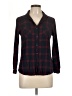 Chocolate 100% Rayon Plaid Black Long Sleeve Button-Down Shirt Size L - photo 1