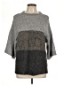 August Silk Color Block Gray Pullover Sweater Size L - photo 1