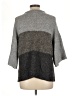 August Silk Color Block Gray Pullover Sweater Size L - photo 2