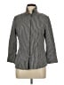 Per Se By Carlisle Stripes Gray 3/4 Sleeve Blouse Size 10 - photo 1