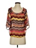 About A Girl 100% Polyester Brown Short Sleeve Blouse Size S - photo 1