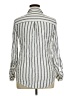 Mine 100% Rayon Stripes Ivory Long Sleeve Button-Down Shirt Size XL - photo 2