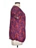 Liz Claiborne 100% Polyester Purple Red Short Sleeve Blouse Size L - photo 4