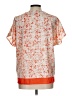 DKNY 100% Polyester Orange Short Sleeve Blouse Size L - photo 2