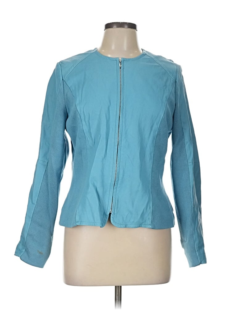 Pre-owned Doncaster Collection Leather Jacket In Teal