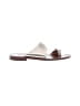 J.Crew 100% Leather Silver Gold Sandals Size 7 - photo 1