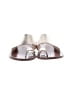 J.Crew 100% Leather Silver Gold Sandals Size 7 - photo 2