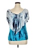 Venus Blue Short Sleeve Blouse Size XL - photo 1