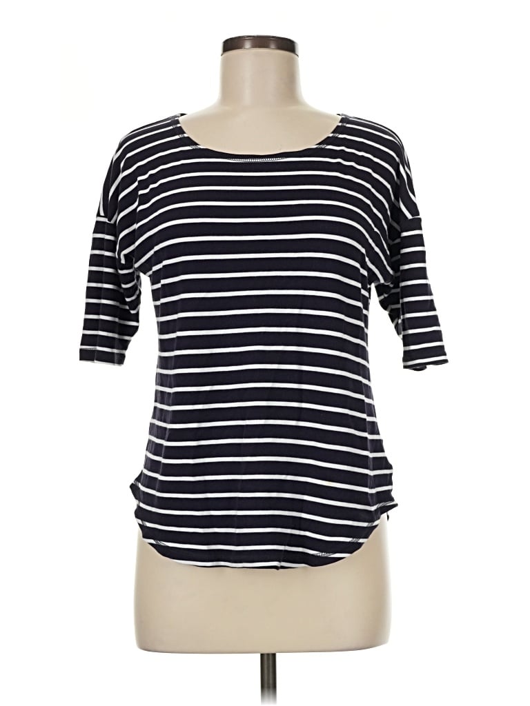 Pre-owned Lands' End 3/4 Sleeve T-shirt In Black