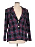 J.Crew Plaid Black Wool Blazer Size 12 - photo 1
