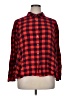 ee:some 100% Rayon Checkered-gingham Red Long Sleeve Button-Down Shirt Size XL - photo 1