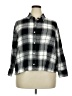 Old Navy Plaid Black 3/4 Sleeve Button-Down Shirt Size XXL - photo 1