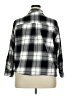 Old Navy Plaid Black 3/4 Sleeve Button-Down Shirt Size XXL - photo 2