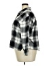 Old Navy Plaid Black 3/4 Sleeve Button-Down Shirt Size XXL - photo 5