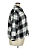 Old Navy Plaid Black 3/4 Sleeve Button-Down Shirt Size XXL - photo 4